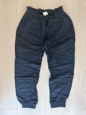 Wilfred Black Relaxed Drawstring Joggers